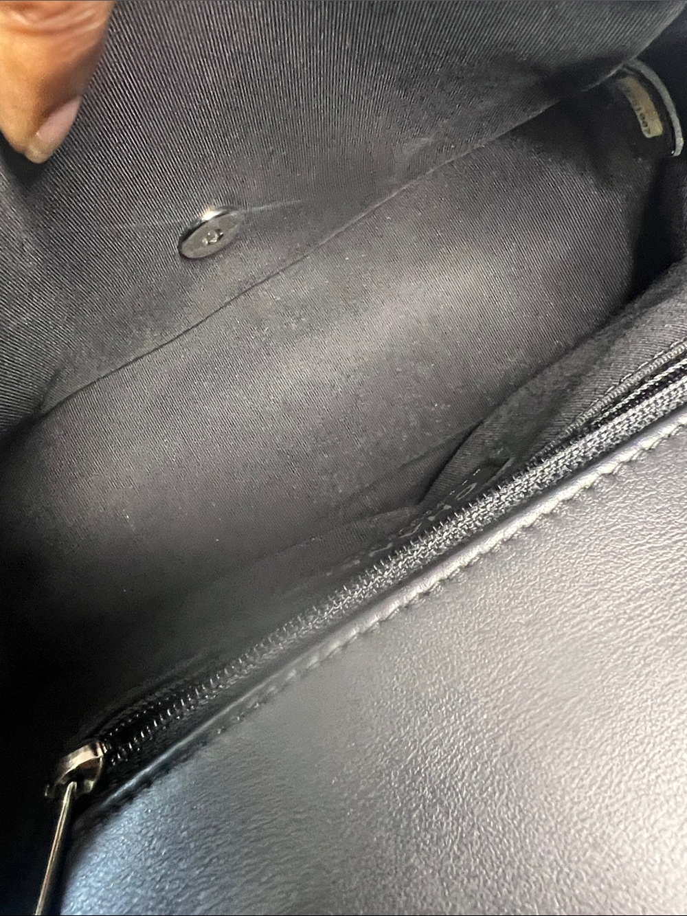 CHANEL Calfskin Black Top Handle Chanel Ring My Bag flap Quilted crossbody - Picture 14 of 17